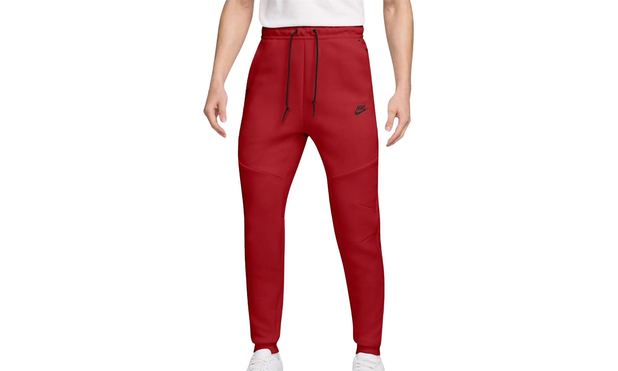 Tech Fleece Jogger Pants Mens Style "GYM RED/BLACK"