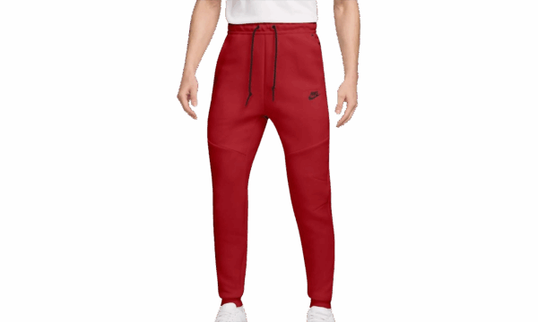Tech Fleece Jogger Pants Mens Style "GYM RED/BLACK"