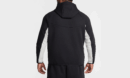 Tech Men's Full-zip Windrunner Hoodie "BLACK/DARK HEATHER-GREY/BLACK"