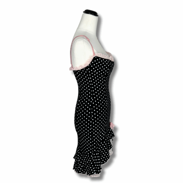 Wheels & Dollbaby Pinup Navy & Pink Mini Dress - Image 3