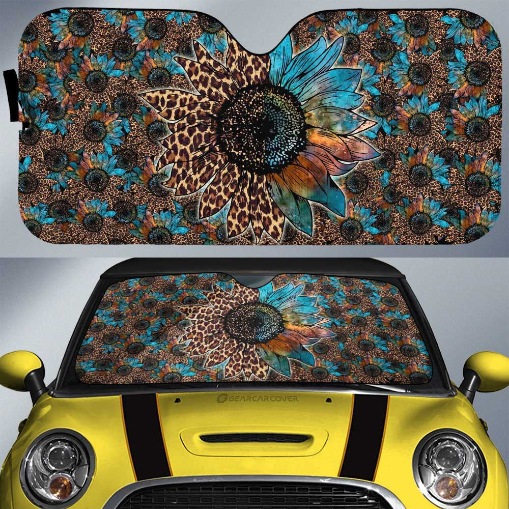 Cheetah Sunflower All Over Print Car Sunshade