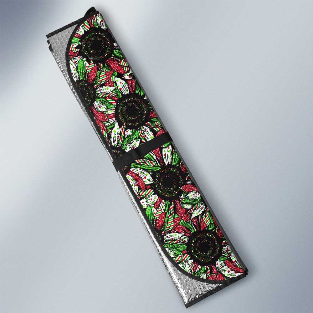 Christmas Sunflower All Over Print Car Sunshade - Image 3