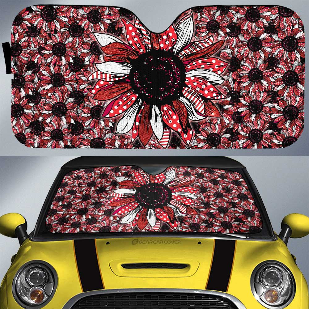 Red Sunflower All Over Print Car Sunshade